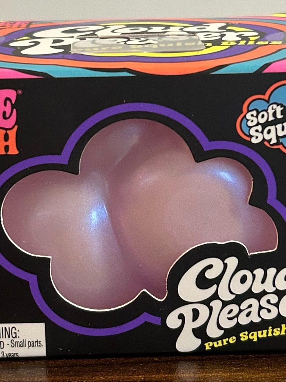 NEEDOH Cloud Pleaser Soft Squish Cloud Toy - Shimmery Pink.         NEW in Box